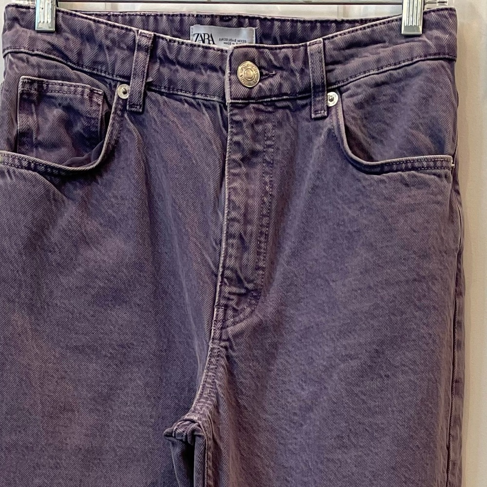 Zara Woman’s Purple High Rise Denim Jeans/ Pants Size:6 Preloved